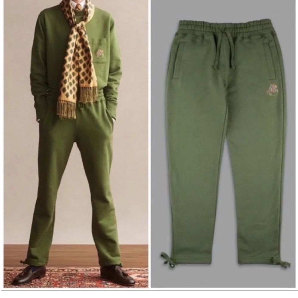 Aime Leon Dore Drakes Green Terry Cotton Sweatpants